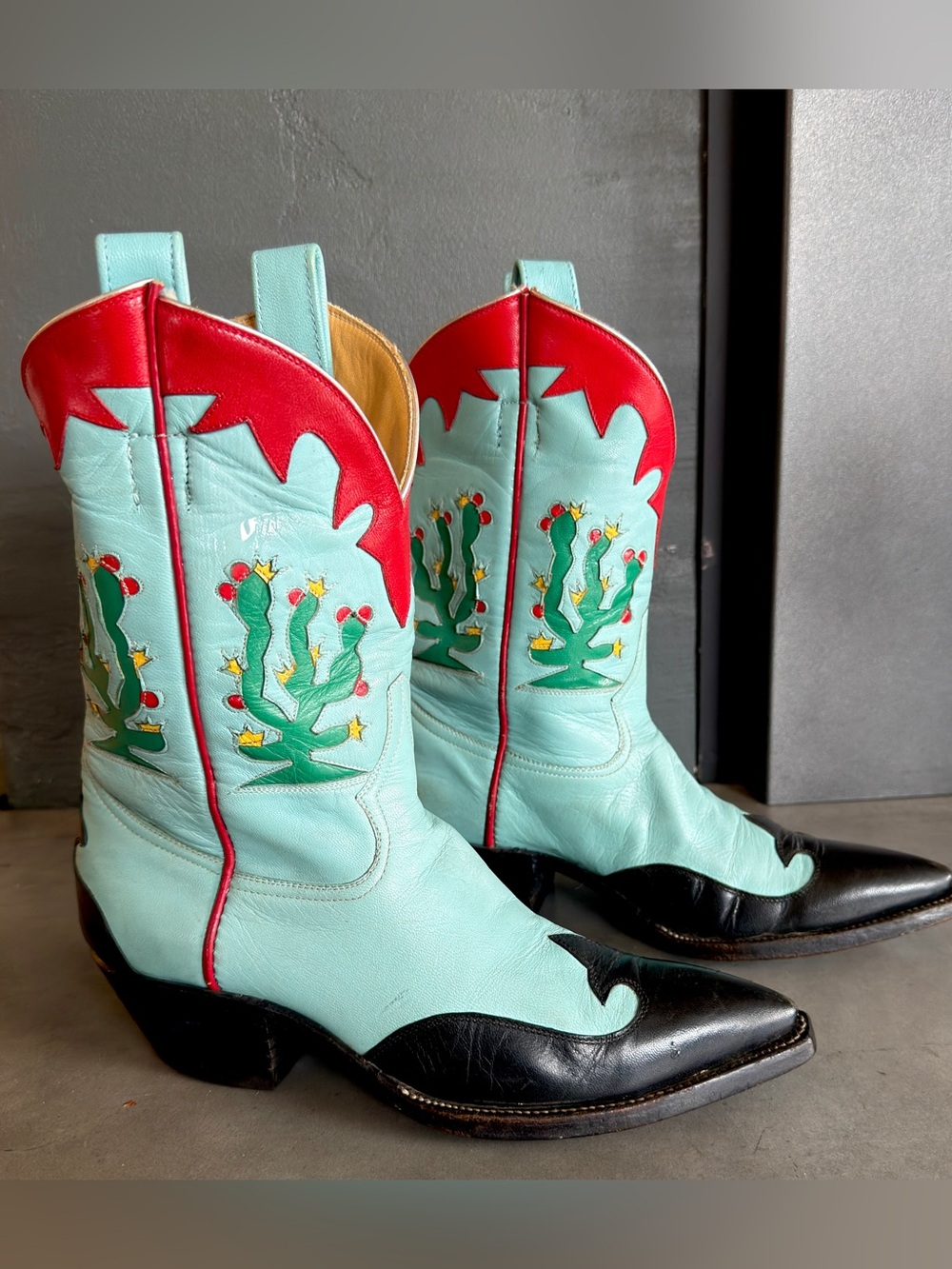 Vintage Handmade Rocketbuster “Cactus” Boots - Women’s 6.5